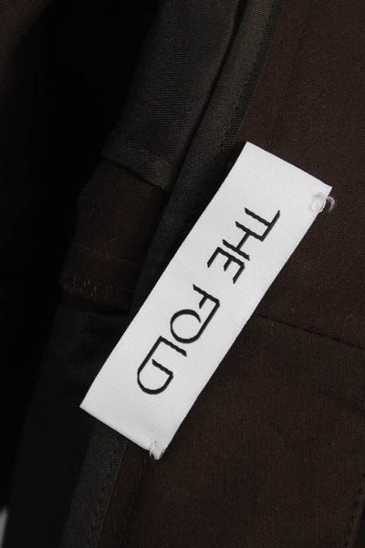 The Fold Womens Dress Pants Brown Cotton Size 2