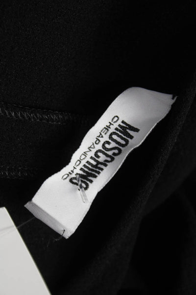 Moschino Cheap & Chic Women Shift Dress Black 3/4 Sleeve Round Neck Size 46