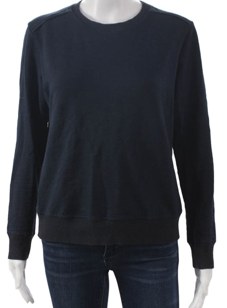 Bridge & Burn Womens Pullover Blue Cotton Crewneck Long Sleeve Size S