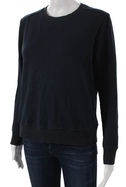 Bridge & Burn Womens Pullover Blue Cotton Crewneck Long Sleeve Size S