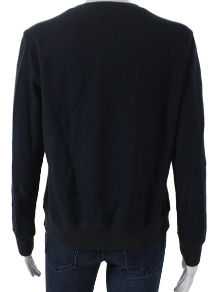 Bridge & Burn Womens Pullover Blue Cotton Crewneck Long Sleeve Size S