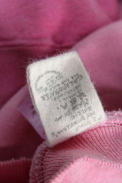 ISMBS Womens Pullover Sweatshirt Pink Cotton Crew Neck Long Sleeve Size M