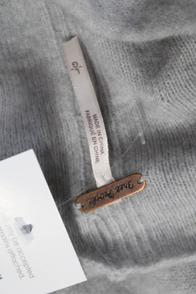 Free People Womens Pullover Sweater Gray Mock Neck Nylon Long Sleeve Size L