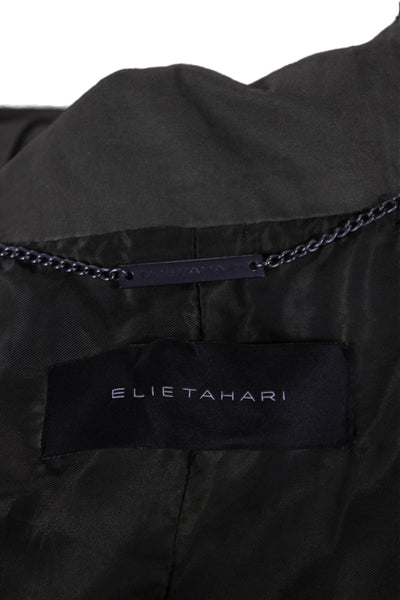 Barneys New York Women Jogger Pants Black Cotton Geometric Drawstring Size M