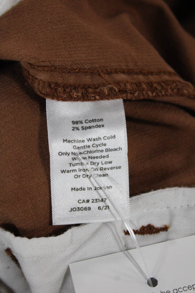 Talbots Women Dress Pants Brown Cotton Button Size 12