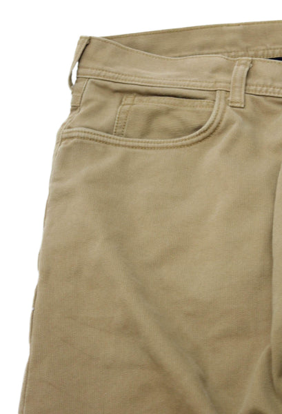 J Crew Mens Chino Corduroy Pants Beige Button Closure Size 36