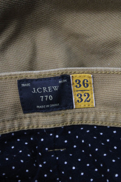 J Crew Mens Chino Corduroy Pants Beige Button Closure Size 36