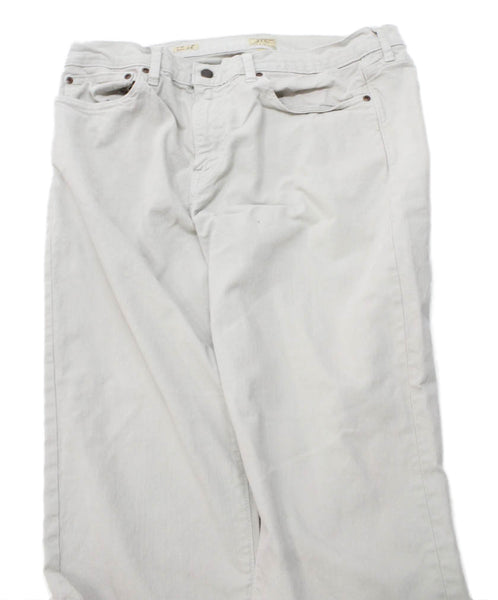 J Crew Mens Chino Pants Beige Cotton Button Closure Size 38
