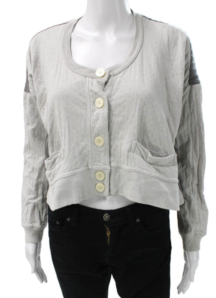 Marc By Marc Jacobs Womens Cardigan Gray Polyester Blend Long Sleeve Size XS