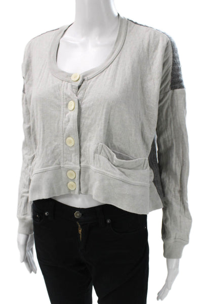 Marc By Marc Jacobs Womens Cardigan Gray Polyester Blend Long Sleeve Size XS