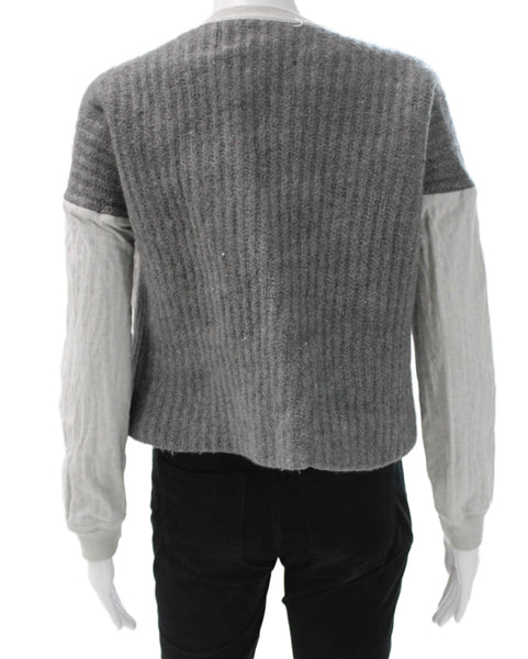 Marc By Marc Jacobs Womens Cardigan Gray Polyester Blend Long Sleeve Size XS