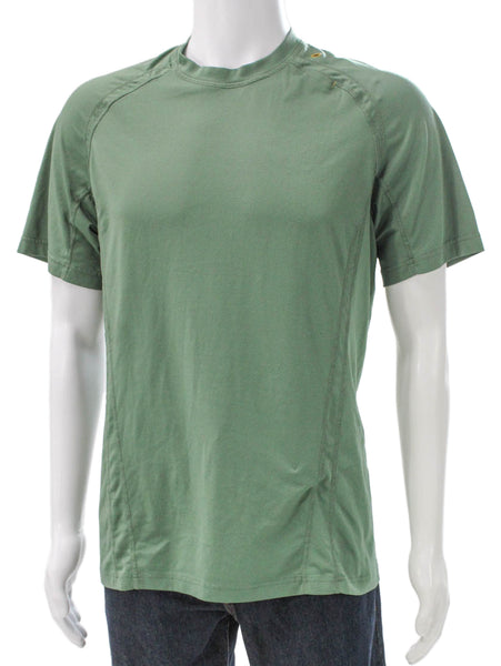 Lululemon Mens Basic Cotton Crew Neck Short Sleeve T-Shirt Green Size S