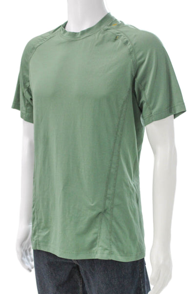 Lululemon Mens Basic Cotton Crew Neck Short Sleeve T-Shirt Green Size S