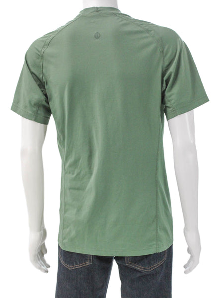 Lululemon Mens Basic Cotton Crew Neck Short Sleeve T-Shirt Green Size S