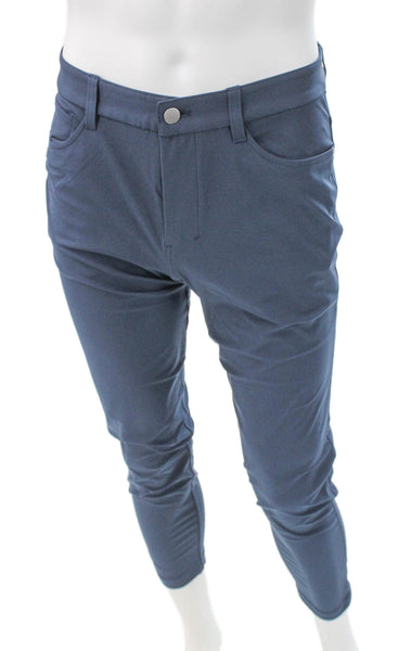 Lululemon Mens Pants Blue Button Elastomultiester Inseam 26 Size 28
