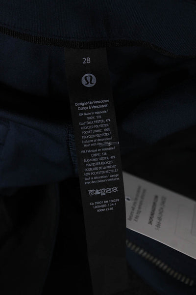 Lululemon Mens Pants Blue Button Elastomultiester Inseam 26 Size 28