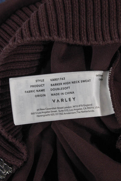 Varley Womens Pullover Turtleneck Brown Viscose Long Sleeve Size S