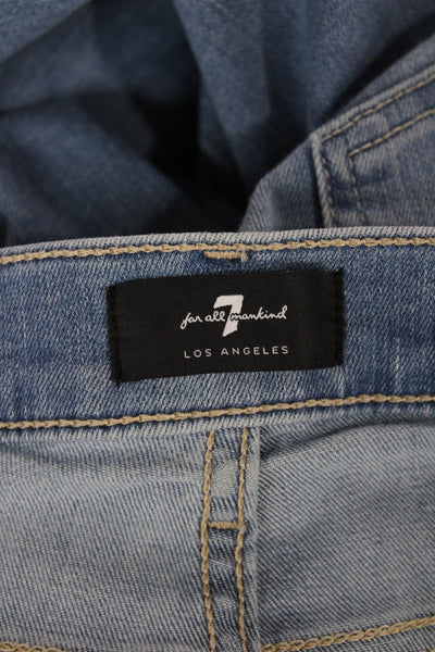 7 For All Mankind Womens Blue Flared Jeans Size 28