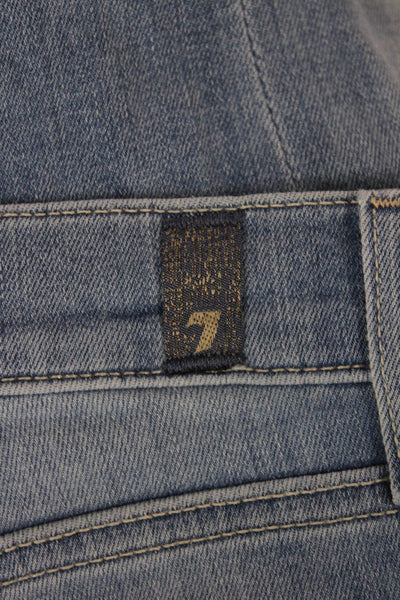 7 For All Mankind Womens Blue Flared Jeans Size 28