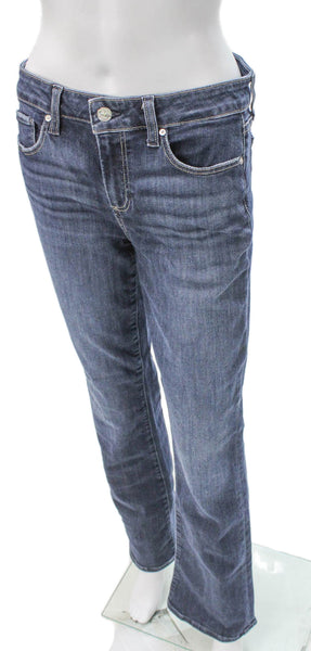 Paige Womens Bootcut Jeans Blue Mid-Rise 31in Inseam Cotton Blend Size 29