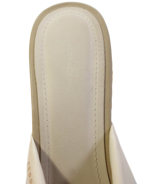 Ferragamo Women's Open Toe Platform Block Heel Sandals Beige Size 10