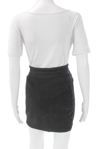 Rag & Bone Womens Straight Pencil Skirt Gray Striped Viscose Short Size XS