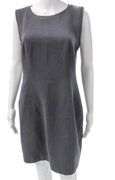Jennifer Tattanelli Women Sheath Dress Gray Sleeveless Roundneck Knee Size 50