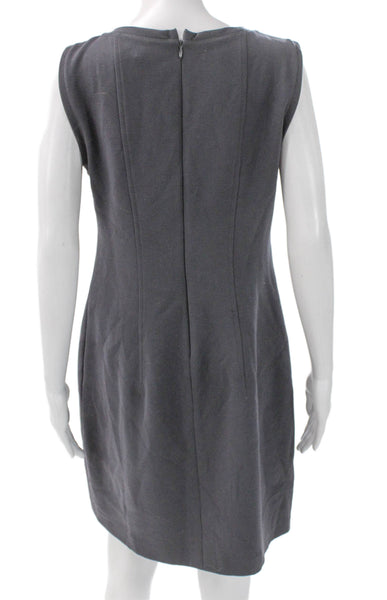 Jennifer Tattanelli Women Sheath Dress Gray Sleeveless Roundneck Knee Size 50