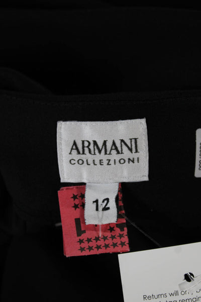 Armani Collezioni Womens Straight Pencil Skirt Gray Silk Blend Zip Size 12