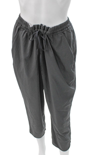 Lululemon Women Gray Jogger Drawstring Polyamide Size 12
