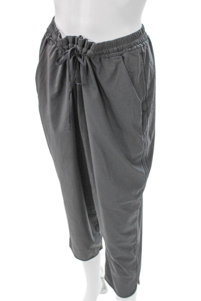 Lululemon Women Gray Jogger Drawstring Polyamide Size 12