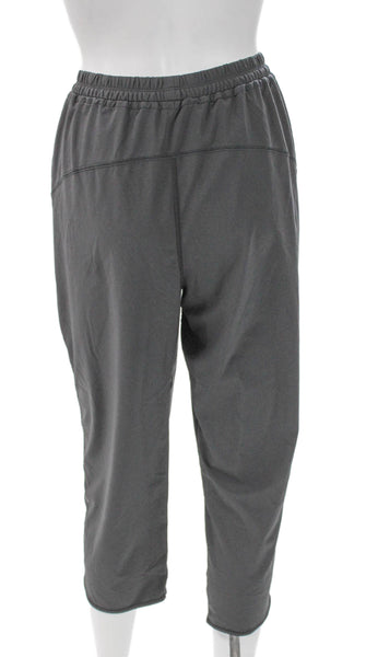 Lululemon Women Gray Jogger Drawstring Polyamide Size 12