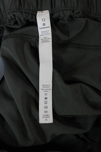 Lululemon Women Green Jogger Pants Recycled Polyester Drawstring Size 12