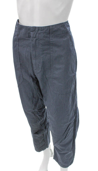 Rag & Bone Women Ankle Pants Blue 100% Cotton Button Inseam 27 Size 8