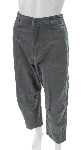 Rag & Bone Women Gray Cotton Cargo Pants Button Fly 27in Inseam Size 10
