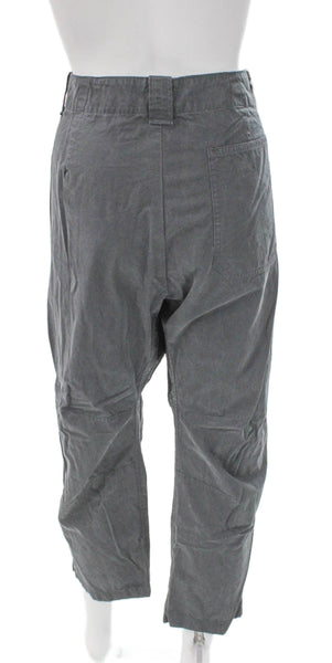 Rag & Bone Women Gray Cotton Cargo Pants Button Fly 27in Inseam Size 10