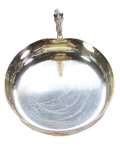 Hermes Unisex Vintage Catch All Horse Head Silver Trinket Tray