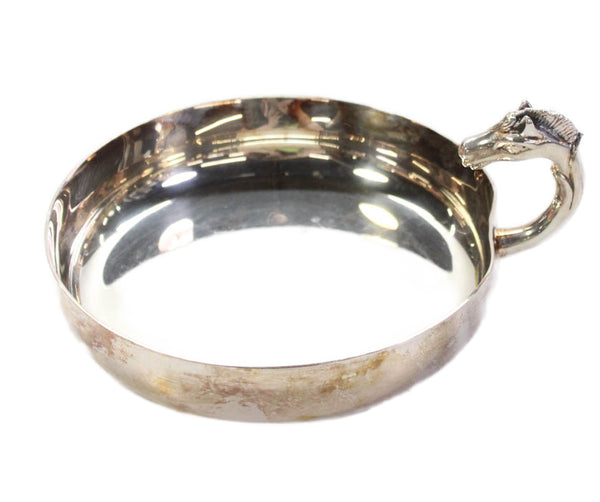 Hermes Unisex Vintage Catch All Horse Head Silver Trinket Tray