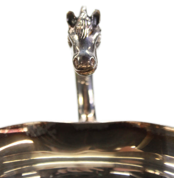 Hermes Unisex Vintage Catch All Horse Head Silver Trinket Tray