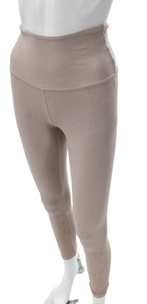 Beyond Yoga Womens Beige Spotted Polyester Ankle Leggings Pull On Size S