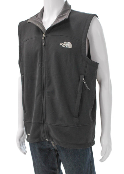 The North Face Mens Black Polyester Zip Vest Size L