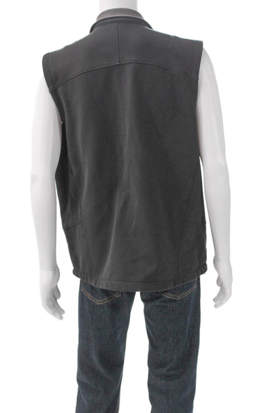 The North Face Mens Black Polyester Zip Vest Size L