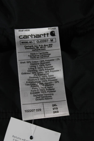 Carhartt Mens Gray Zip Jacket Size 2XL