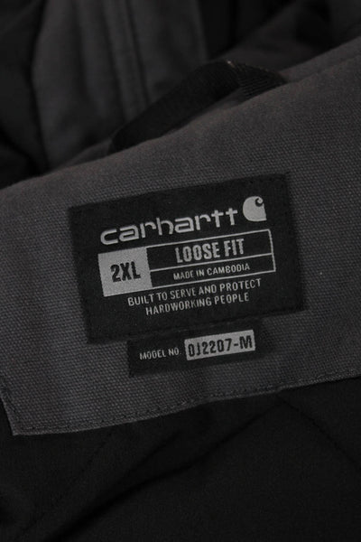 Carhartt Mens Gray Zip Jacket Size 2XL