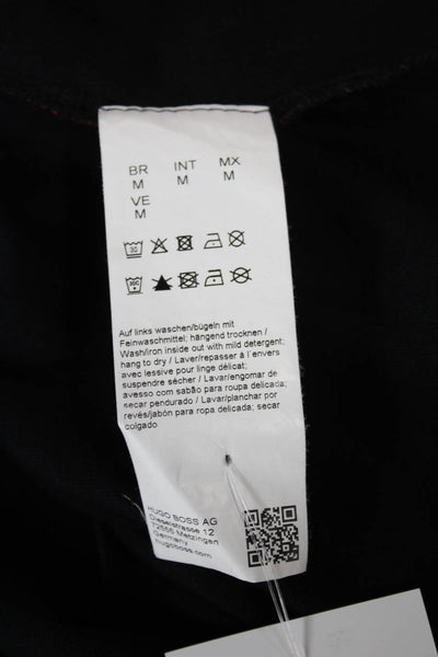Boss Hugo Boss Mens Black Cotton Crew Neck Thistle Graphic Tee Size M