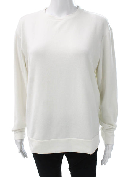Uniqlo Unisex Pullover Sweatshirt White Crew Neck Size S