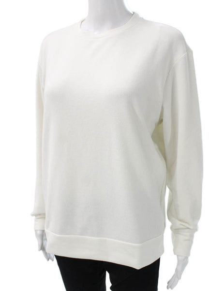 Uniqlo Unisex Pullover Sweatshirt White Crew Neck Size S