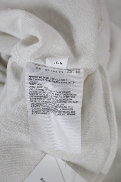 Uniqlo Unisex Pullover Sweatshirt White Crew Neck Size S