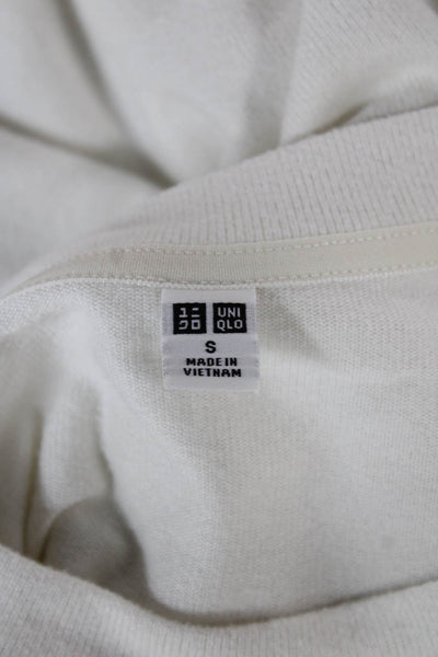 Uniqlo Unisex Pullover Sweatshirt White Crew Neck Size S