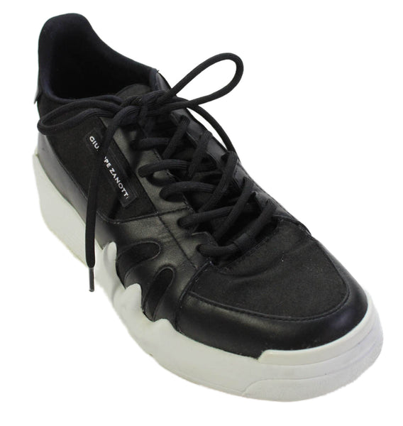 Giuseppe Zanotti Womens Leather Satin Talon Sneakers Black Size 39.5 9.5